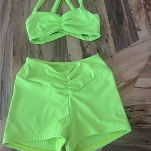 Tiger Friday dance wear set Neon Green